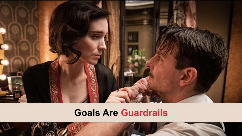Goals are guardrails
